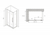 Фото душевое ограждение abber schwarzer diamant 110x80 см ag30110mh-s80m