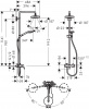Фото душевая стойка hansgrohe croma select s 180 2jet showerpipe 27255400