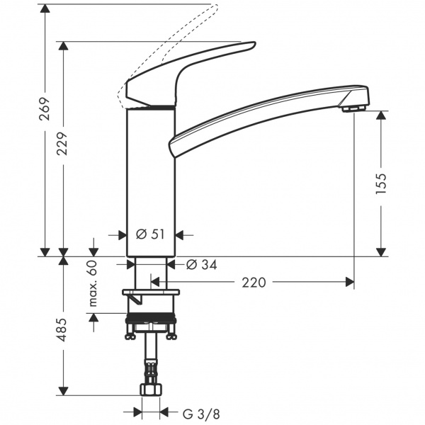 Фото смеситель для кухни hansgrohe focus 31806800
