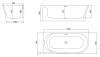 Фото акриловая ванна belbagno bb410-1700-780-l 170x78 см