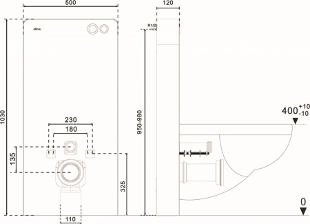 Фото инсталляция для унитазов abber ac0107mb