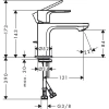 Фото смеситель для раковины hansgrohe rebris e 72553670