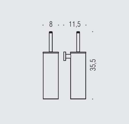 Фото ершик туалетный подвесной colombo design basic b2707