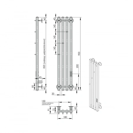 Фото электрический полотенцесушитель indigo style 3 pro 90/18 lspre90-18mkgdrt