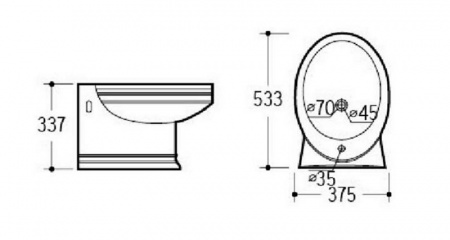 Фото биде подвесное boheme puro 955