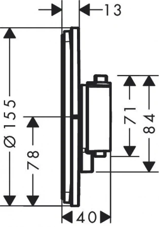 Фото термостатический смеситель для душа hansgrohe shower select comfort s 15559140
