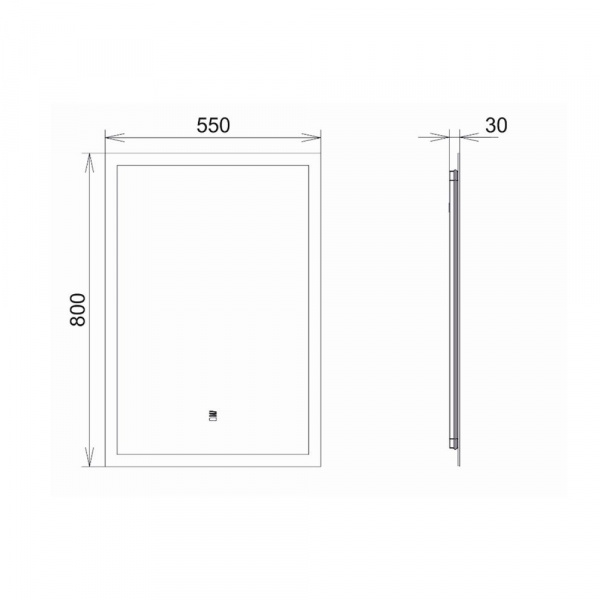 Фото зеркало с подсветкой comforty эдельвейс 60 см 00-00014239