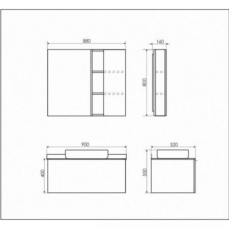 Фото тумба с раковиной comforty милан 90 см 00-00014007