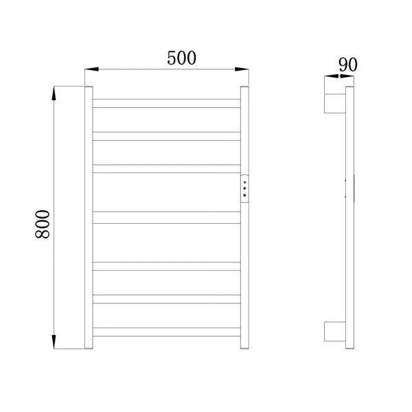 Фото полотенцесушитель электрический raglo цвет: сатин r350.07.05