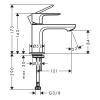 Фото смеситель для раковины hansgrohe rebris s 72503000