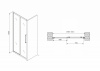 Фото душевая дверь abber schwarzer diamant 150 см ag30150mh