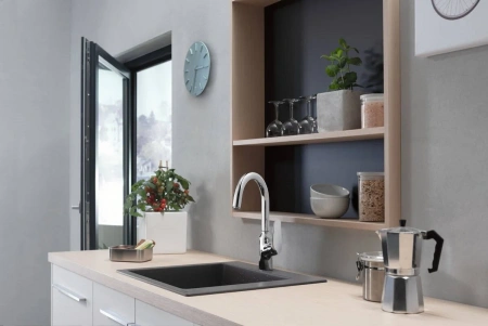 Фото смеситель для кухонной мойки hansgrohe focus 71802000