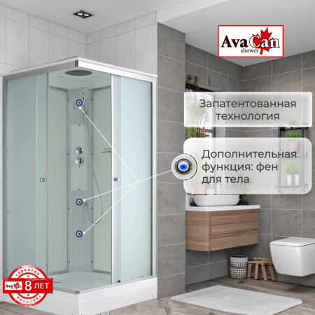 Фото душевая кабина avacan ck2080 80x80 см стандартная