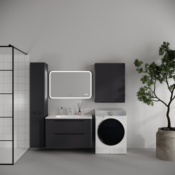 Фото тумба под раковину style line марелла 90 см сс-00002756 графит
