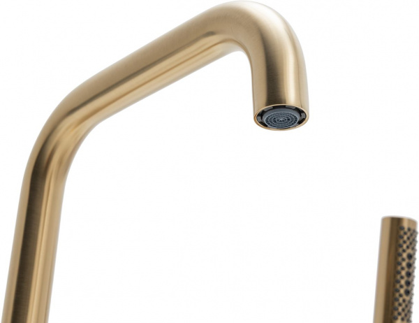 Фото смеситель на борт ванны allen brau priority 5.31007-gb золото браш