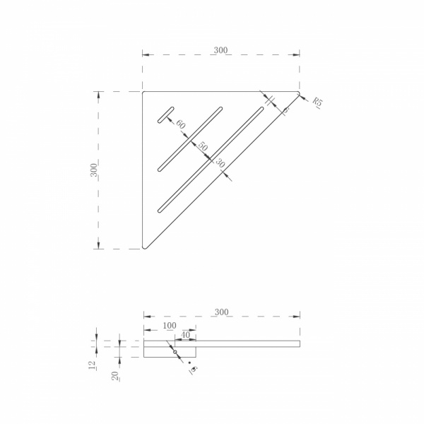 Фото полка для ванной угловая abber stein as1652