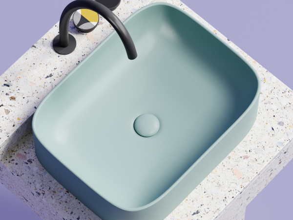 Фото раковина накладная ceramicanova element 50.5 см, цвет: зеленый cn6052mlg
