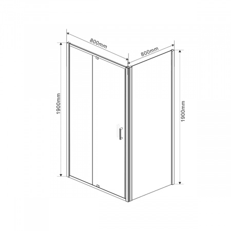 Фото душевой уголок vincea intra 80x80 см vsr-1i708080ch