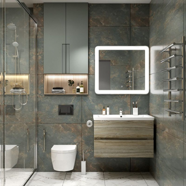 Фото тумба под раковину art&max techno 87 см am-techno-900-2c-so-lw823