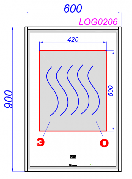 Фото зеркало clarberg logic 60 см log0206