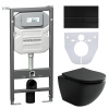 Унитаз с инсталляцией Сет 4 в 1 Ceramicanova CN4002MB_1002B_1000