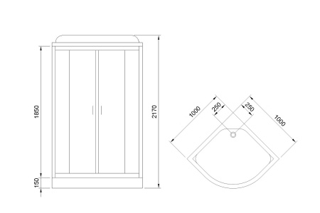 Фото душевая кабина royal bath нк rb100hk7-bt-ch 100x100 см
