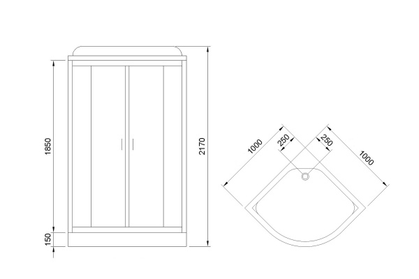 Фото душевая кабина royal bath нк rb100hk6-bt-ch 100x100 см