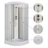 Фото душевая кабина loranto 90x90 см cs-981тм/w