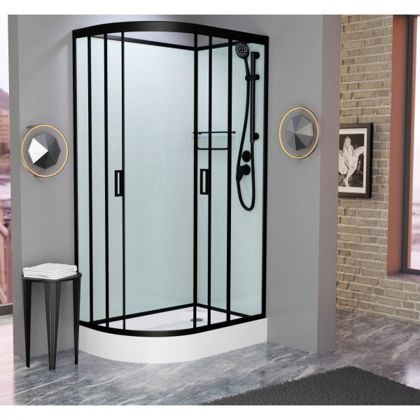 Фото душевая кабина душевая кабина frank f411r black 110x80 см 114005
