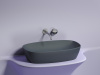 Фото раковина накладная ceramicanova element 60 см, цвет: антрацит cn6049mdh