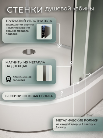 Фото душевая кабина frank f418r 100x80 см 20014