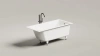 Ванна из искусственного камня Salini Cascata 150x70 см 105011M матовая