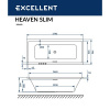 Фото акриловая ванна excellent heaven slim 180x80 см waex.hev18whs