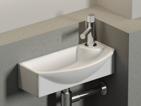 Фото раковина подвесная ceramicanova element 45.5 см, цвет: белый cn6038l
