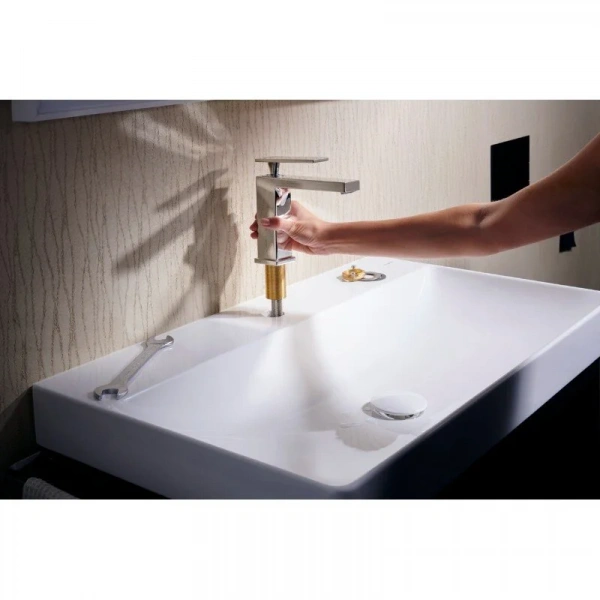 Фото смеситель для раковины hansgrohe tecturis e 73010000