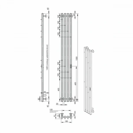 Фото электрический полотенцесушитель indigo  style 4 pro 150/18 lspre150-18wmrt