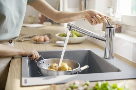 Фото смеситель для кухонной мойки hansgrohe zesis 74806000
