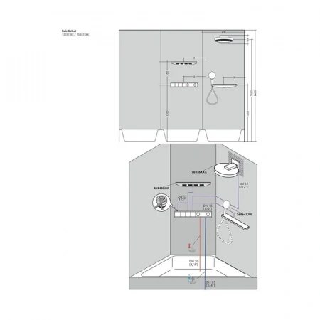 Фото термостатический смеситель для душа hansgrohe rainselect 15381990