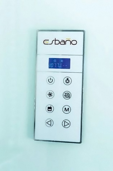 Фото душевая кабина esbano led es-l100pr 100x100 см