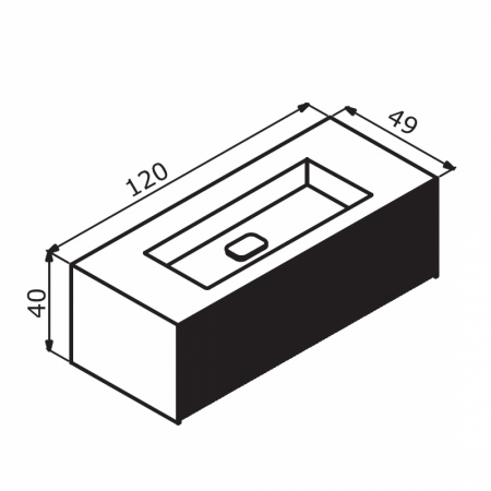 Фото тумба с раковиной orka cube 120 см, цвет: антрацит 3000381