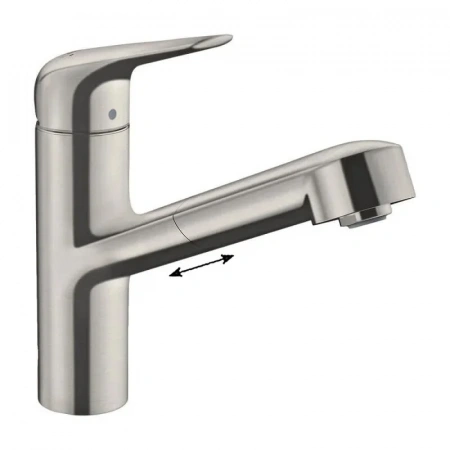 Фото смеситель для кухонной мойки hansgrohe focus 71829800