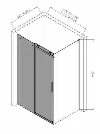 Фото душевая стенка aquame 80 см aqm4203f