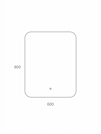 Фото зеркало с подсветкой taliente zled 60 см ta-zled-b6080