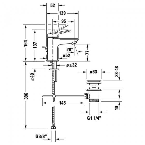 Фото смеситель для раковины duravit circle wa1010001c10