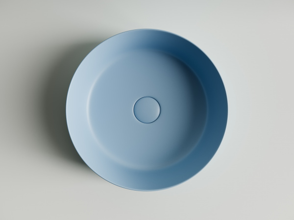 Фото раковина накладная ceramicanova element 39 см, цвет: голубой cn6022ml