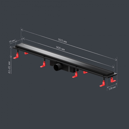 Фото душевой трап am.pm primeflow 90 см w02sc-u11-090-04bm