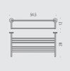 Фото полотенцедержатель-полка colombo design basic 54,5 см b2787
