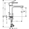 Фото смеситель для раковины hansgrohe rebris e 72560670