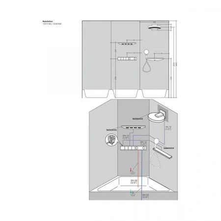 Фото термостатический смеситель для душа hansgrohe rainselect 15381990