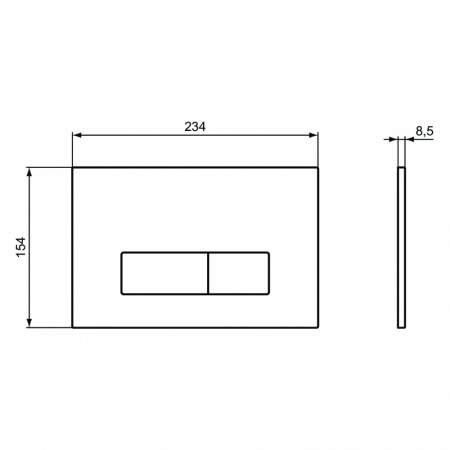 Фото клавиша смыва ideal standard oleas m2 r0121aa